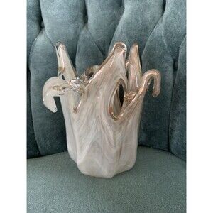 Murano Art Glass Vase Vetro Eseguito Secondo La Tecnica Dei Mastri Di